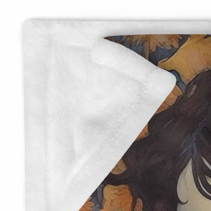Dreamy Woman with Cat Amidst Golden Flowers Painting Aesthetic Poster Prints: Elevate Your Space with Trendy Designs - Image 6