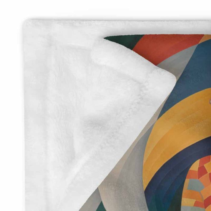 Boho Abstract Print Throw Blanket - Image 2