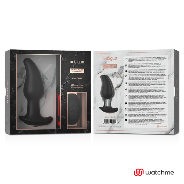 ANBIGUO - VIBRADOR DE PLUG ANAL COM CONTROLE REMOTO WATCHME COM ROTAÇÃO DE PÉROLAS AMADEUS - Image 4