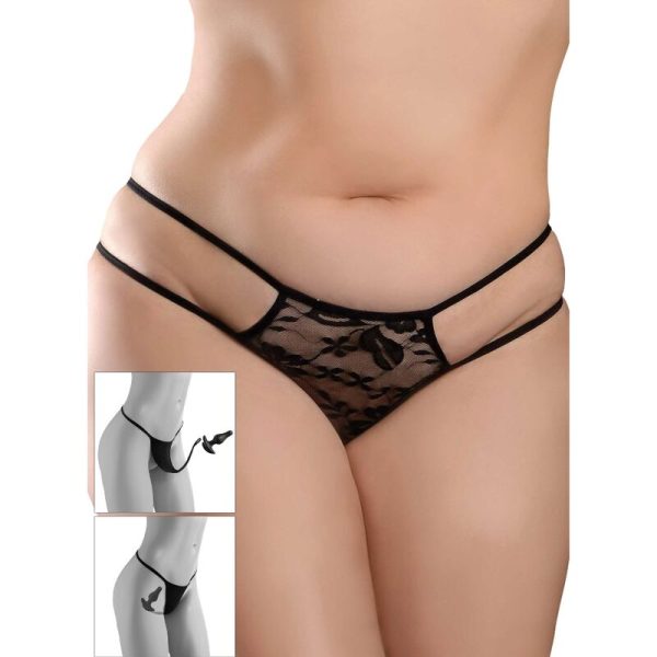 HOOK UP PANTIES - CROTCHLESS PLEASURE PEARLS XL-2XL - Image 5