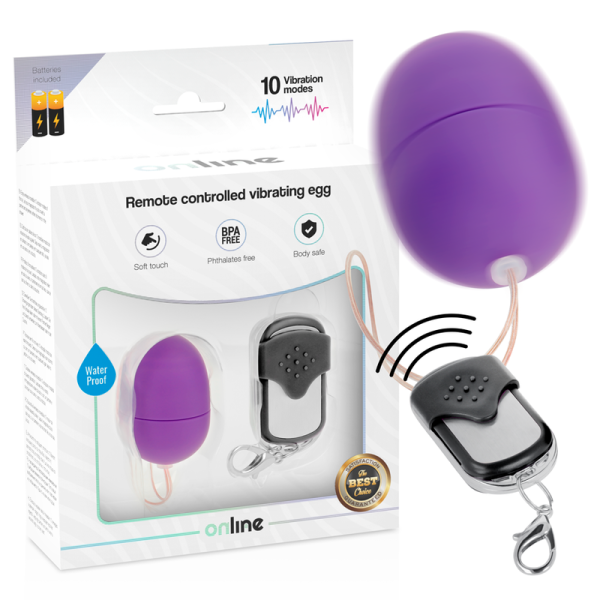 ONLINE- OVO VIBRANTE COM CONTROLE REMOTO S LILAC - Image 2