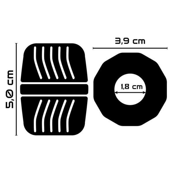 POWERING - ANEL PARA O PÉNIS SUPER FLEXÍVEL E RESISTENTE 5 CM PR11 PRETO - Image 3