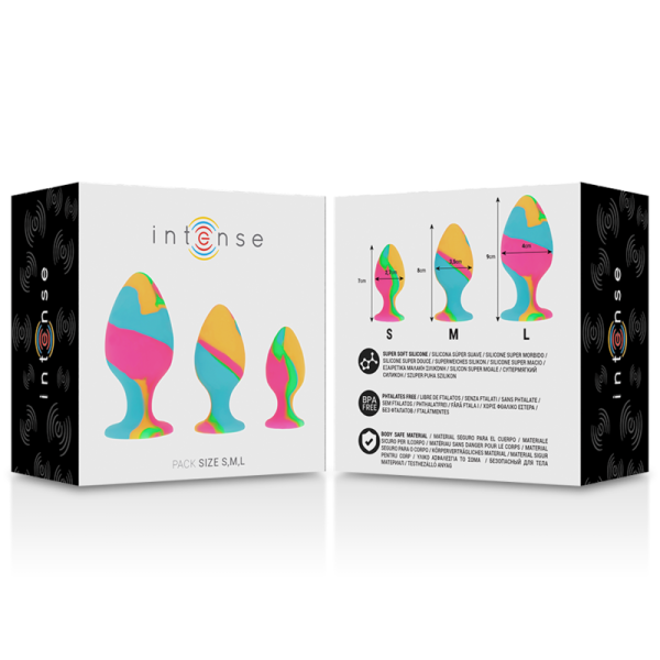 INTENSE - CONJUNTO DE PLUG DE SILICONE MULTICOLORIDO - Image 8