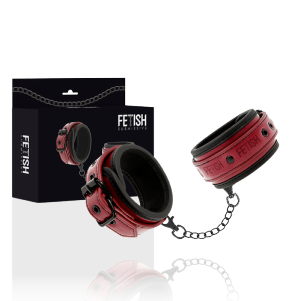 FETISH SUBMISSIVE DARK ROOM - ALGEMAS DE COURO VEGANO COM FORRO DE NEOPRENE