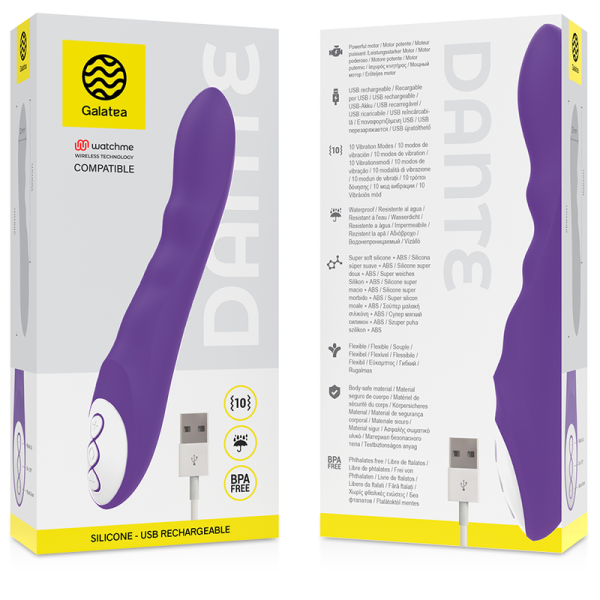 GALATEA - VIBRADOR DANTE LILAC COMPATÍVEL COM A TECNOLOGIA WATCHME WIRELESS - Image 3