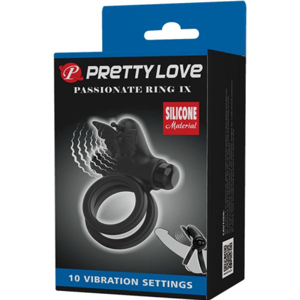 PRETTY LOVE - VIBRADOR DE ANEL DUPLO COM ESTIMULADOR PRETO - Image 11