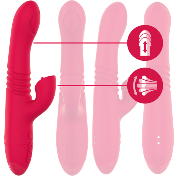 INTENSO - VIBRADOR RECARREGÁVEL MULTIFUNÇÃO DUA PARA CIMA E PARA BAIXO COM LÍNGUA VERMELHA - Image 3