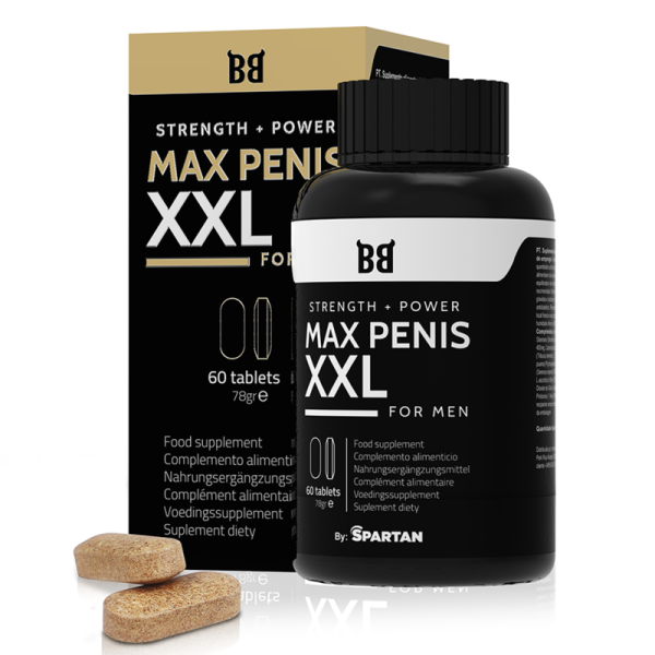 BLACKBULL BY SPARTAN - MAX PENIS XXL FORÇA + POTÊNCIA PARA HOMENS 60 COMPRIMIDOS