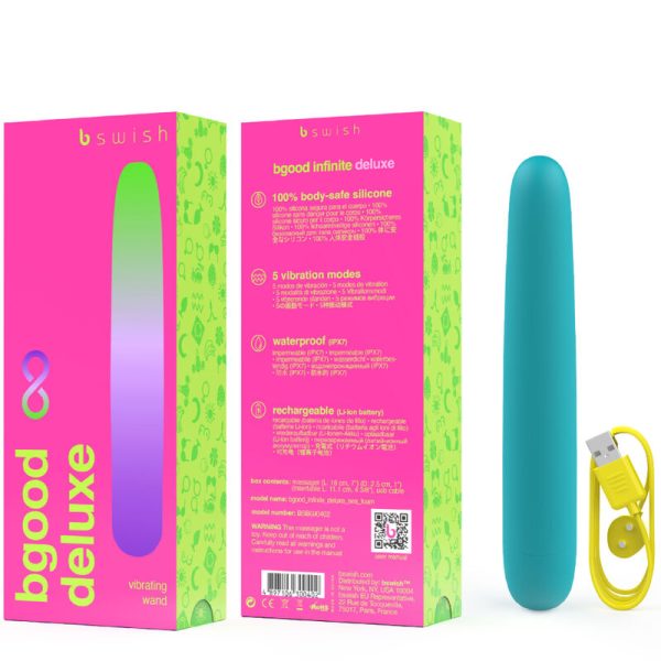 B SWISH - BGOOD INFINITE DELUXE VIBRADOR RECARGABLE SILICONA AZUL - Image 3