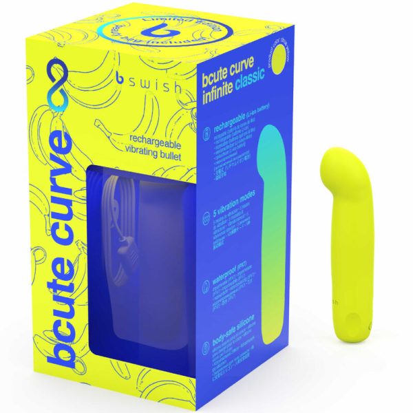 B SWISH - BCUTE CURVE INFINITE CLASSIC EDICION LIMITADA VIBRADOR RECARGABLE SILICONA AMARILLO - Image 4