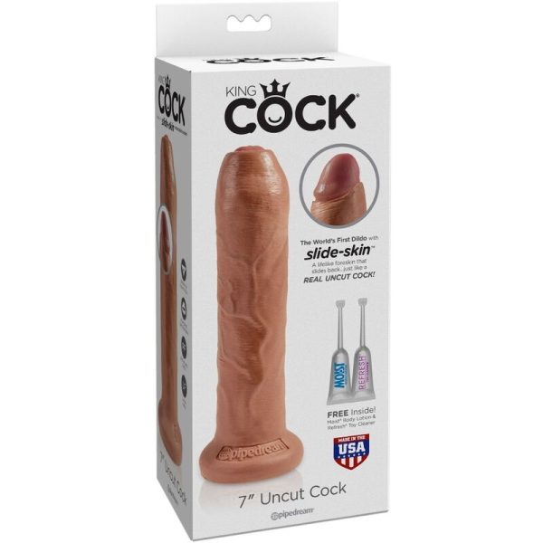 KING COCK - PÊNIS REALÍSTICO SEM CORTES 17,8 CM CARAMELO - Image 3