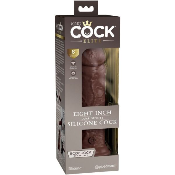 KING COCK ELITE - DILDO DE SILICONE REALISTA 20,3 CM CASTANHO - Image 5