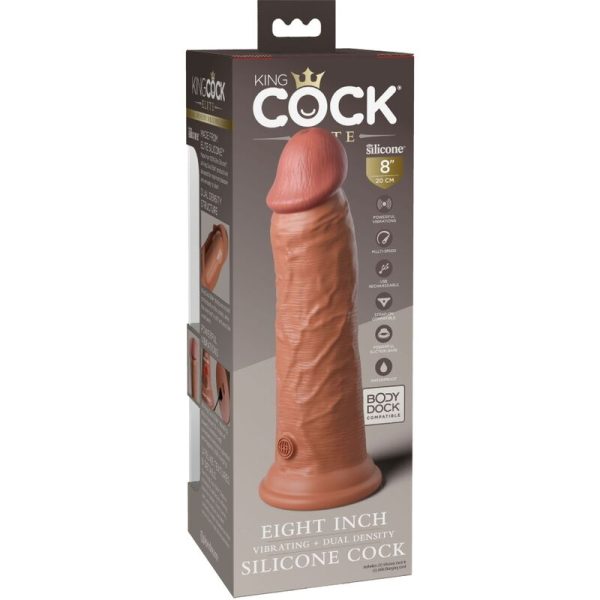 KING COCK ELITE - VIBRADOR REALÍSTICO E DILDO DE SILICONE 20,3 CM CANDY - Image 6