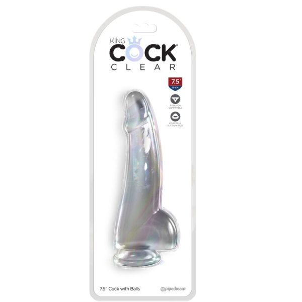 KING COCK CLEAR - DILDO COM TESTÍCULOS 15,2 CM TRANSPARENTE - Image 2