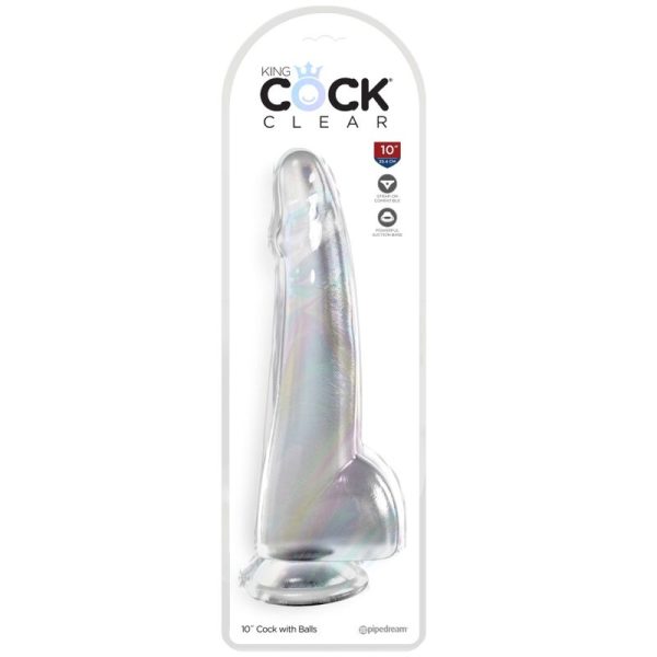 KING COCK CLEAR - DILDO COM TESTÍCULOS 19 CM TRANSPARENTE - Image 2