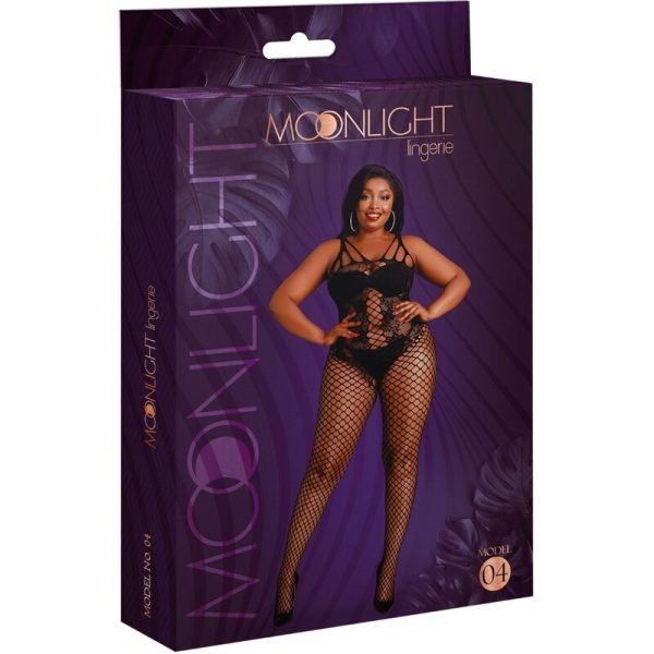 MOONLIGHT - MODELO 4 BODYSTOCK PRETO PLUS SIZE - Image 3