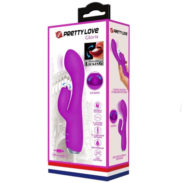 PRETTY LOVE - VIBRADOR DE COELHO RECARREGVEL GLORIA - ROXO IMPERMEVEL - Image 11