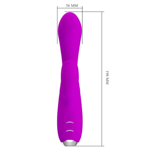 PRETTY LOVE - VIBRADOR DE COELHO RECARREGVEL GLORIA - ROXO IMPERMEVEL - Image 7