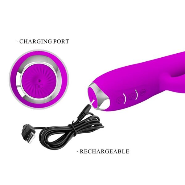 PRETTY LOVE - VIBRADOR DE COELHO RECARREGVEL GLORIA - ROXO IMPERMEVEL - Image 10