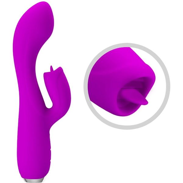 PRETTY LOVE - VIBRADOR DE COELHO RECARREGVEL GLORIA - ROXO IMPERMEVEL - Image 5