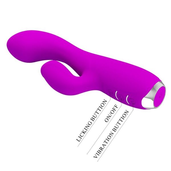 PRETTY LOVE - VIBRADOR DE COELHO RECARREGVEL GLORIA - ROXO IMPERMEVEL - Image 8