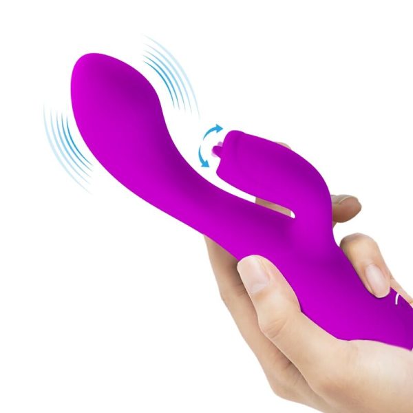 PRETTY LOVE - VIBRADOR DE COELHO RECARREGVEL GLORIA - ROXO IMPERMEVEL - Image 9