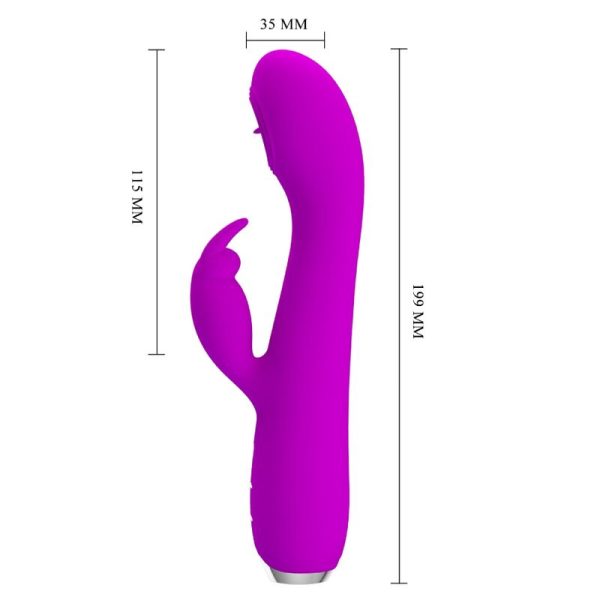 PRETTY LOVE - VIBRADOR RECARREGVEL RACHEL COM SUCKER ROXO - Image 7