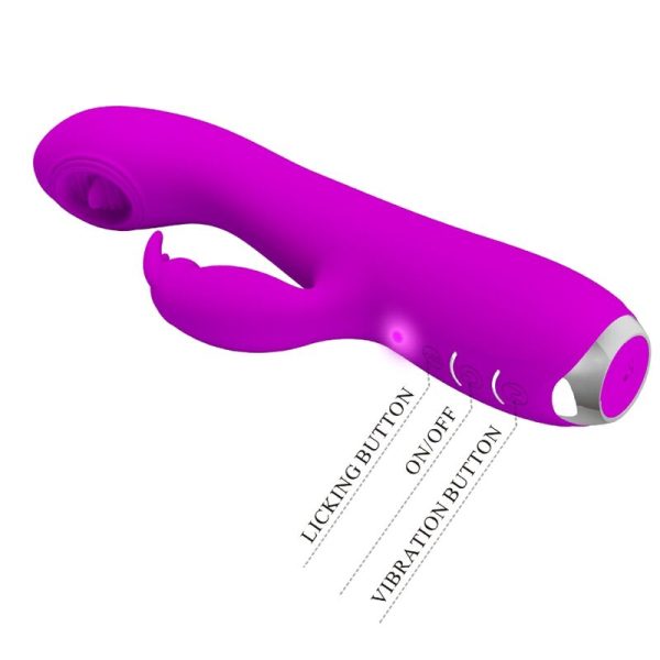 PRETTY LOVE - VIBRADOR RECARREGVEL RACHEL COM SUCKER ROXO - Image 6