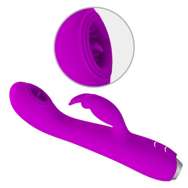 PRETTY LOVE - VIBRADOR RECARREGVEL RACHEL COM SUCKER ROXO - Image 4