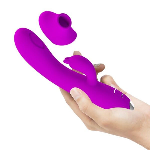 PRETTY LOVE - VIBRADOR SUCKER RECARREGVEL REGINA ROXO - Image 5