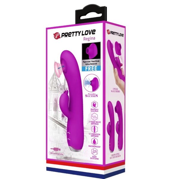 PRETTY LOVE - VIBRADOR SUCKER RECARREGVEL REGINA ROXO - Image 12