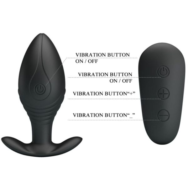 PRETTY LOVE - VIBRADOR RECARREGVEL REGINA ANAL PLUG PRETO - Image 9