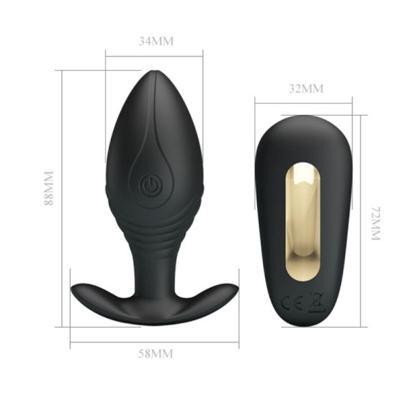 PRETTY LOVE - VIBRADOR RECARREGVEL REGINA ANAL PLUG PRETO - Image 8