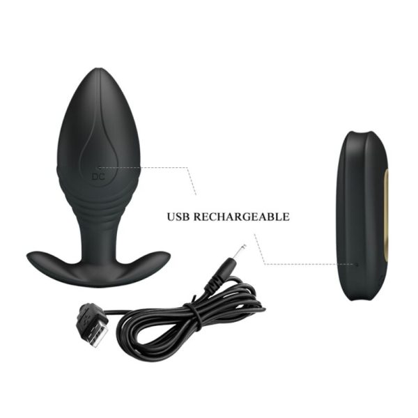 PRETTY LOVE - VIBRADOR RECARREGVEL REGINA ANAL PLUG PRETO - Image 10