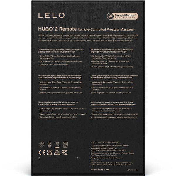 LELO - HUGO 2 MASSAGEADOR DE PRÓSTATA COM CONTROLE REMOTO - Image 4