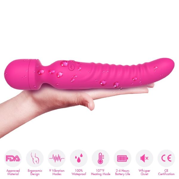 ARMONY - MASSAGER MISSÃO E VIBRADOR EFEITO DE CALOR FÚCSIA - Image 3