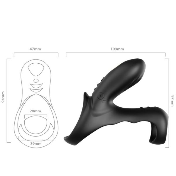 ARMONY - ANEL VIBRADOR DUPLO RANGER PARA CASAIS PRETO - Image 4