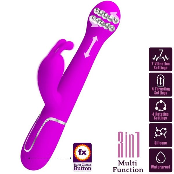 PRETTY LOVE - VIBRADOR DEJON COELHO 3 EM 1 MULTIFUNO VIOLETA - Image 10