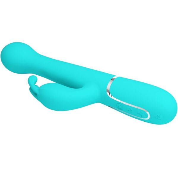 PRETTY LOVE - VIBRADOR COELHO DEJON 3 EM 1 MULTIFUNO AQUA VERDE - Image 3