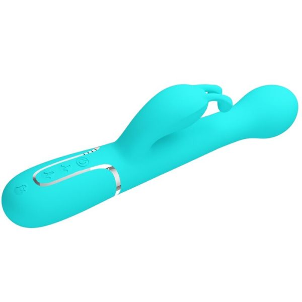 PRETTY LOVE - VIBRADOR COELHO DEJON 3 EM 1 MULTIFUNO AQUA VERDE - Image 6