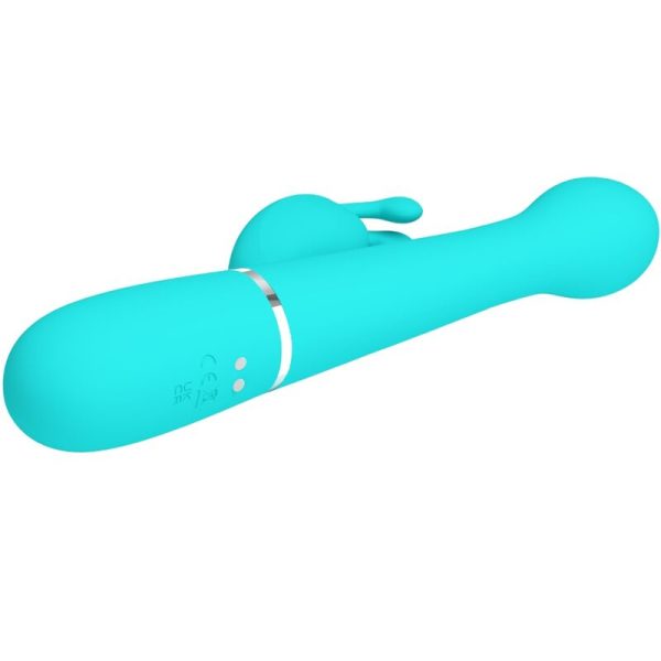 PRETTY LOVE - VIBRADOR COELHO DEJON 3 EM 1 MULTIFUNO AQUA VERDE - Image 4