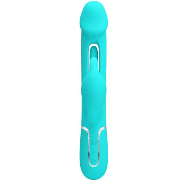 PRETTY LOVE - VIBRADOR COELHO DEJON 3 EM 1 MULTIFUNO AQUA VERDE - Image 2