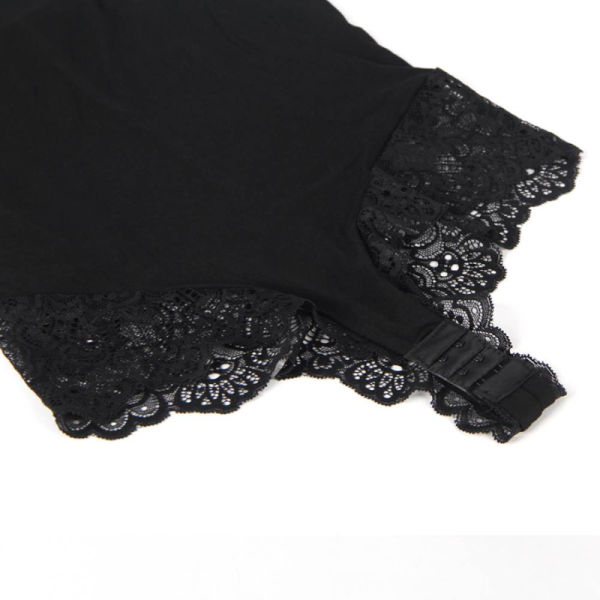 SUBBLIME - TEDDY PRETO FLORAL DETALHE DE RENDA L/XL - Image 10