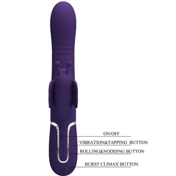 PRETTY LOVE - VIBRADOR COELHO MULTIFUNÇÕES 4 EM 1 BORBOLETA ROXO - Image 8