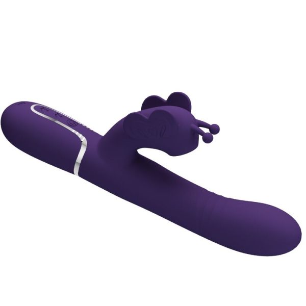 PRETTY LOVE - VIBRADOR COELHO MULTIFUNÇÕES 4 EM 1 BORBOLETA ROXO - Image 5