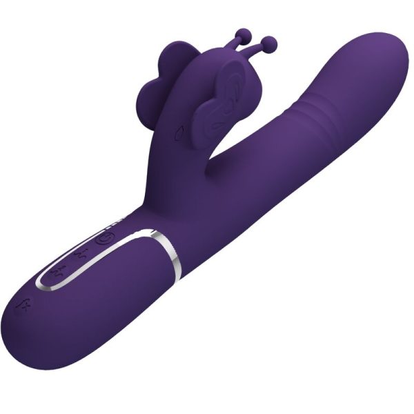 PRETTY LOVE - VIBRADOR COELHO MULTIFUNÇÕES 4 EM 1 BORBOLETA ROXO - Image 3