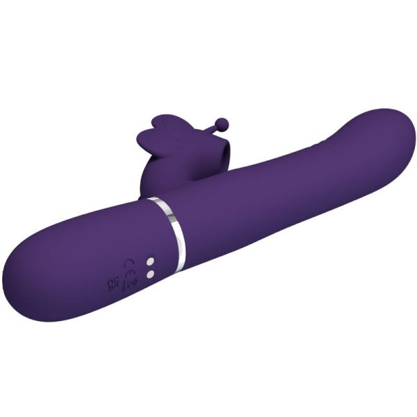 PRETTY LOVE - VIBRADOR COELHO MULTIFUNÇÕES 4 EM 1 BORBOLETA ROXO - Image 4