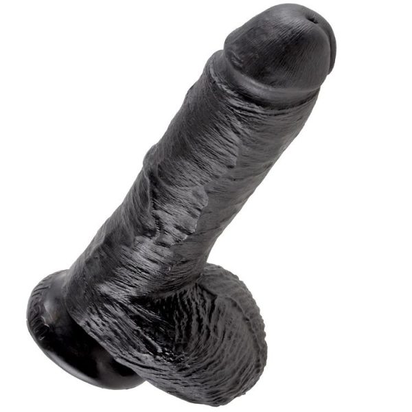 KING COCK 8" GALO PRETO COM BOLAS 20,3 CM - Image 4