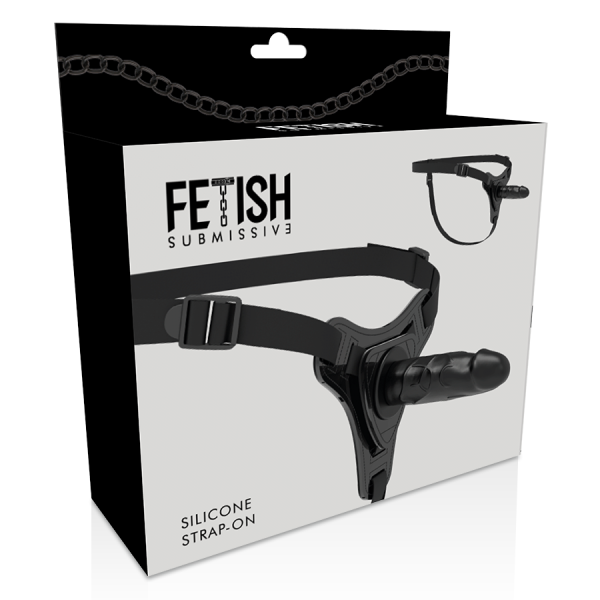 FETISH SUBMISSIVE HARNESS - SILICONE PRETO REALÍSTICO 15 CM - Image 5