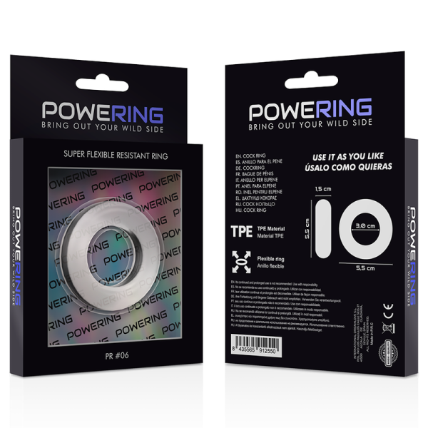 POWERING- ANEL PARA PÊNIS SUPER FLEXÍVEL E RESISTENTE 5,5CM PR06 TRANSPARENTE - Image 12